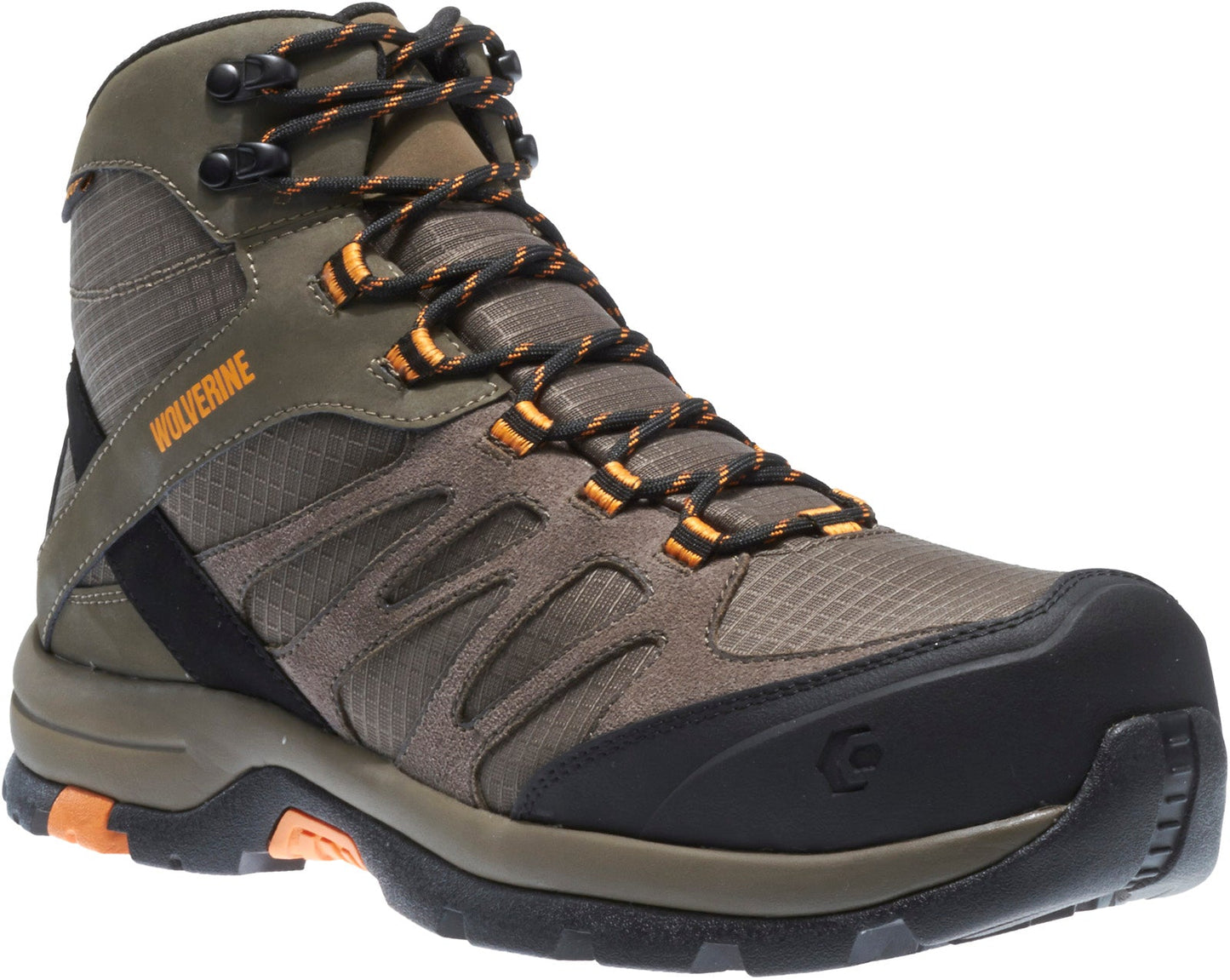 Wolverine Fletcher NT Mid Waterproof Work Hiker Mens Brown Work Boots