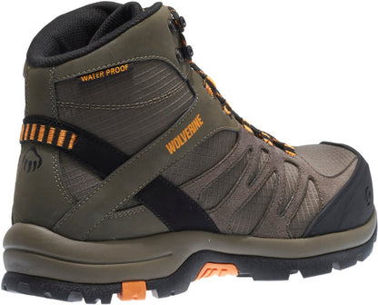 Wolverine Fletcher NT Mid Waterproof Work Hiker Mens Brown Work Boots