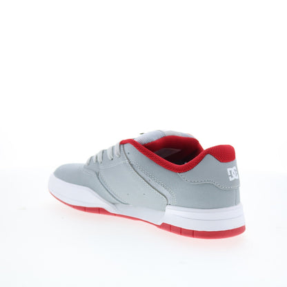 DC Central ADYS100551-GRF Mens Gray Leather Skate Inspired Sneakers Shoes