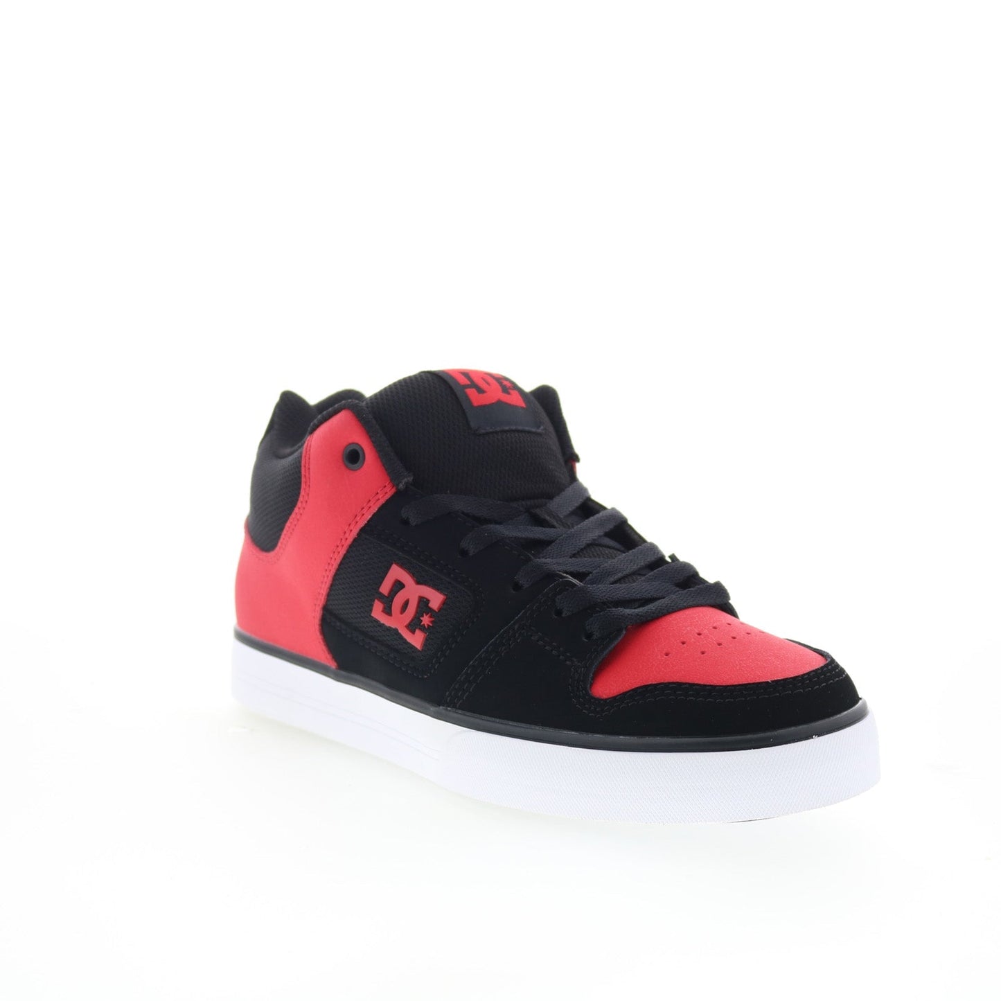 DC Pure Mid ADYS400082-BLR Mens Black Leather Skate Inspired Sneakers Shoes