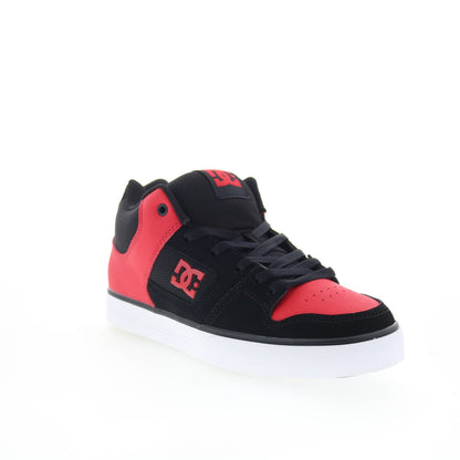 DC Pure Mid ADYS400082-BLR Mens Black Leather Skate Inspired Sneakers Shoes