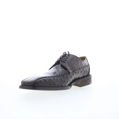 Ferrini Alligator Ostrich 3747 Mens Brown Oxfords & Lace Ups Casual Shoes