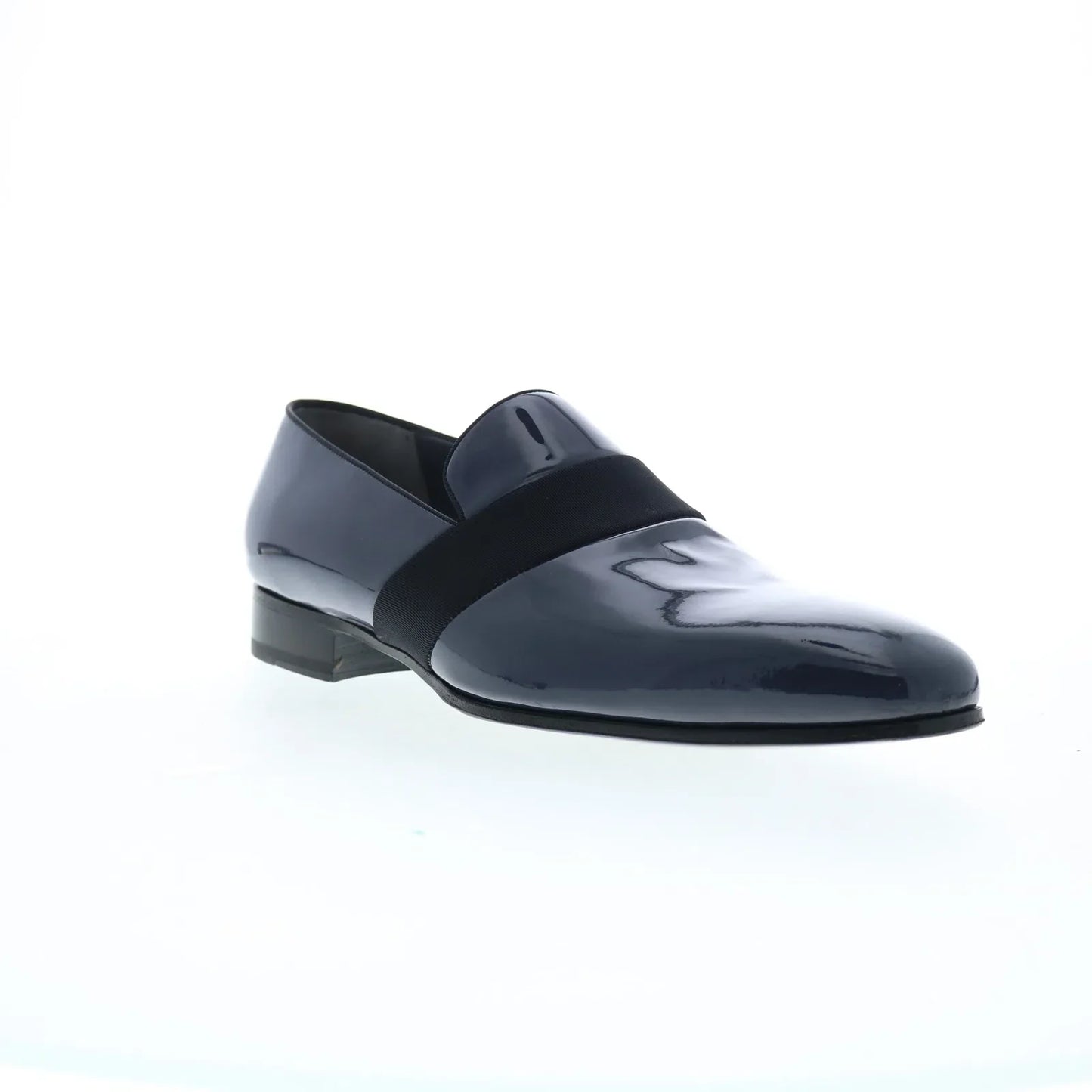 Di Bianco Andria Patent Tuxedo Mens Blue Loafers & Slip Ons Casual Shoes
