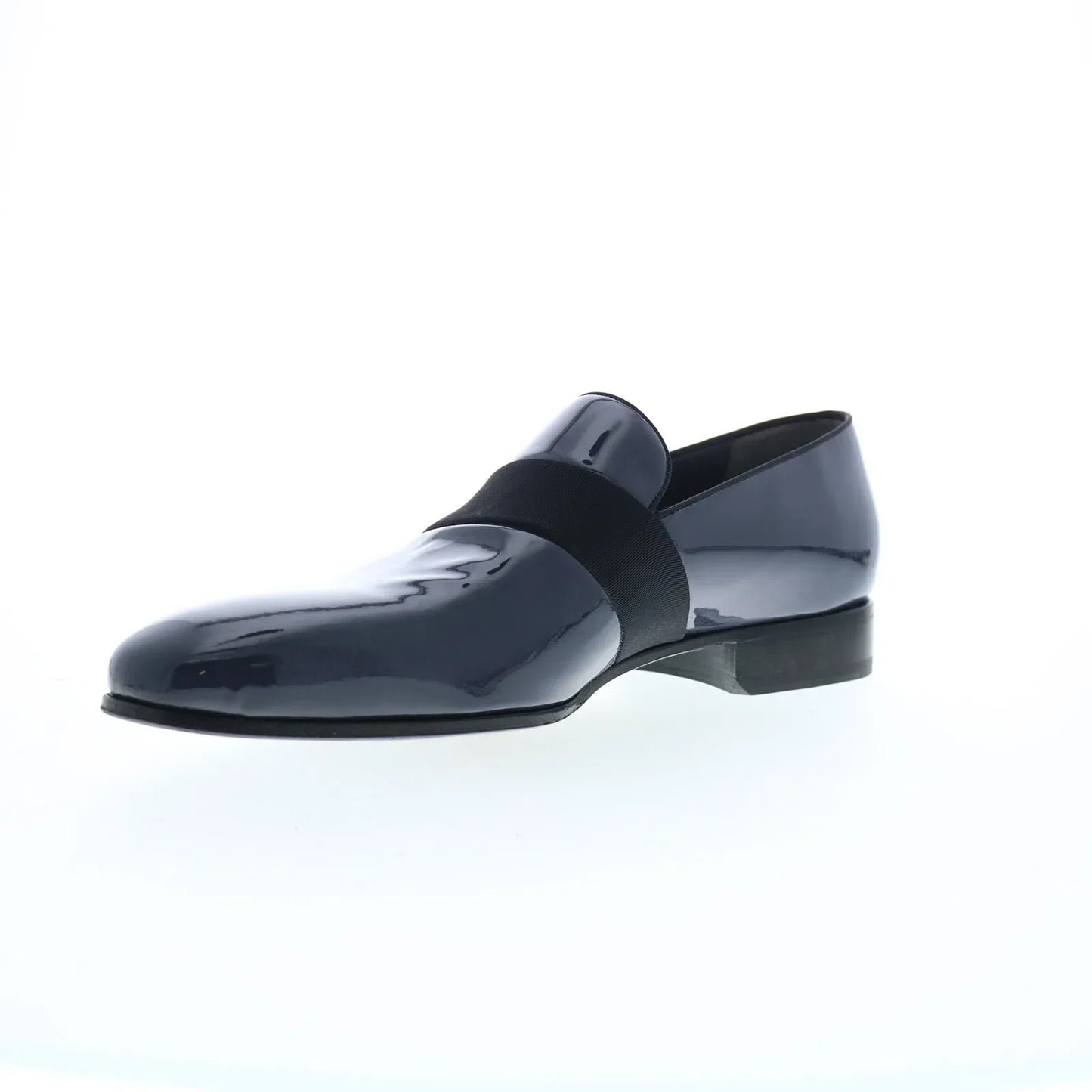 Di Bianco Andria Patent Tuxedo Mens Blue Loafers & Slip Ons Casual Shoes