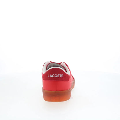 Lacoste Baseshot Pro 126 1 SMA Mens Red Suede Lifestyle Sneakers Shoes