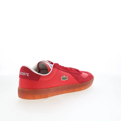 Lacoste Baseshot Pro 126 1 SMA Mens Red Suede Lifestyle Sneakers Shoes
