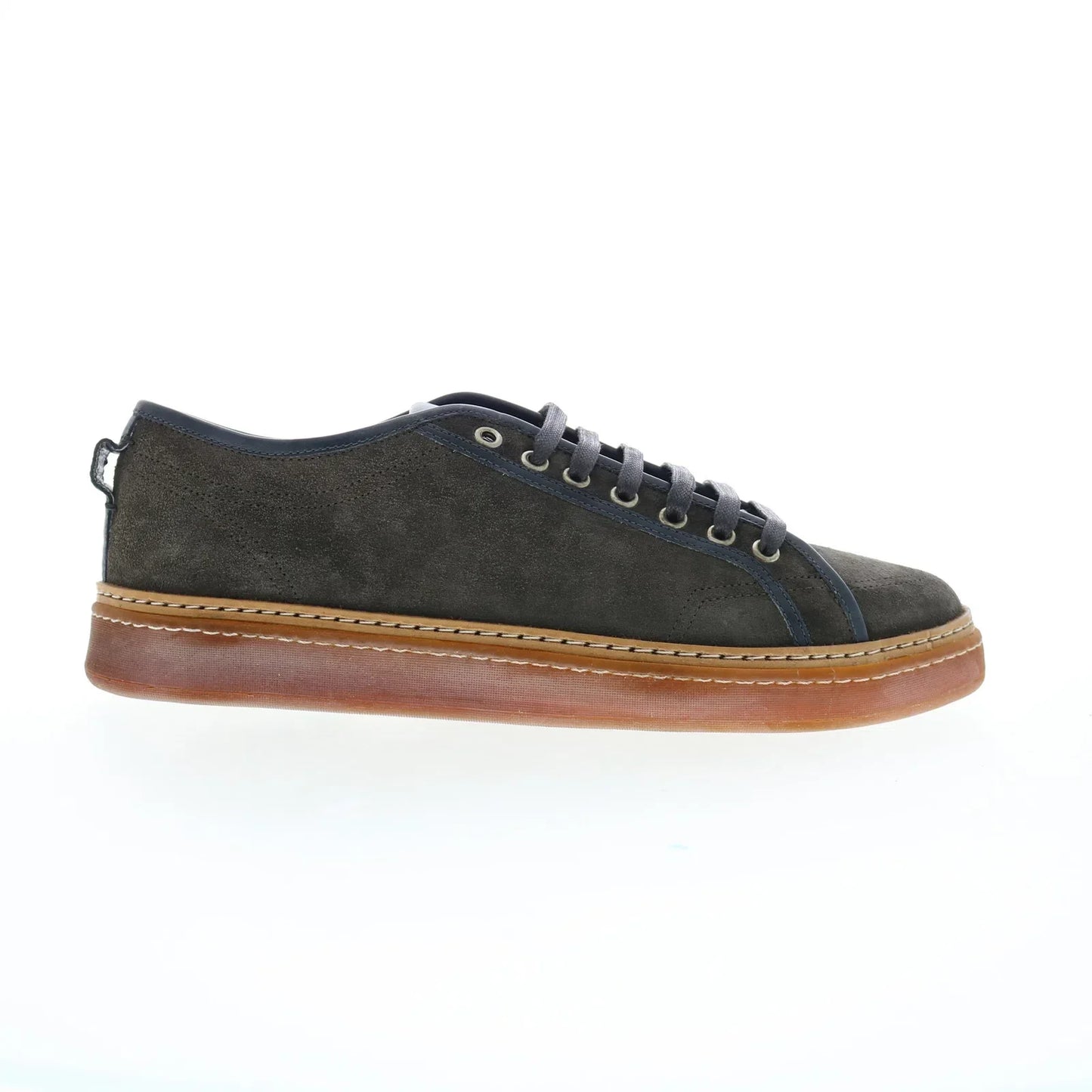 Di Bianco Biella Suede Mens Gray Suede Lace Up Lifestyle Sneakers Shoes