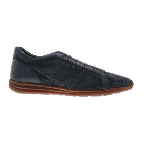 Di Bianco Bitetto Mens Gray Leather Lace Up Lifestyle Sneakers Shoes