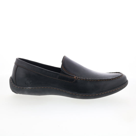 Born Caleb BM0008003 Mens Black Leather Loafers & Slip Ons Casual Shoes