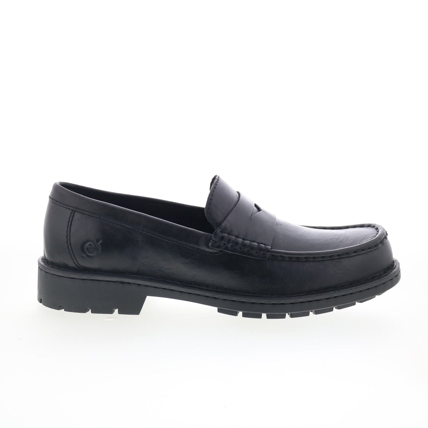 Born Langley BM0018703 Mens Black Leather Loafers & Slip Ons Penny Shoes