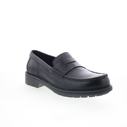 Born Langley BM0018703 Mens Black Leather Loafers & Slip Ons Penny Shoes