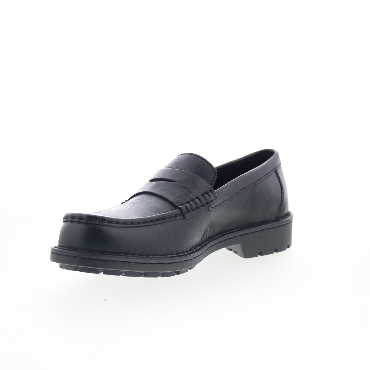 Born Langley BM0018703 Mens Black Leather Loafers & Slip Ons Penny Shoes