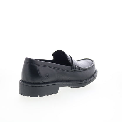 Born Langley BM0018703 Mens Black Leather Loafers & Slip Ons Penny Shoes