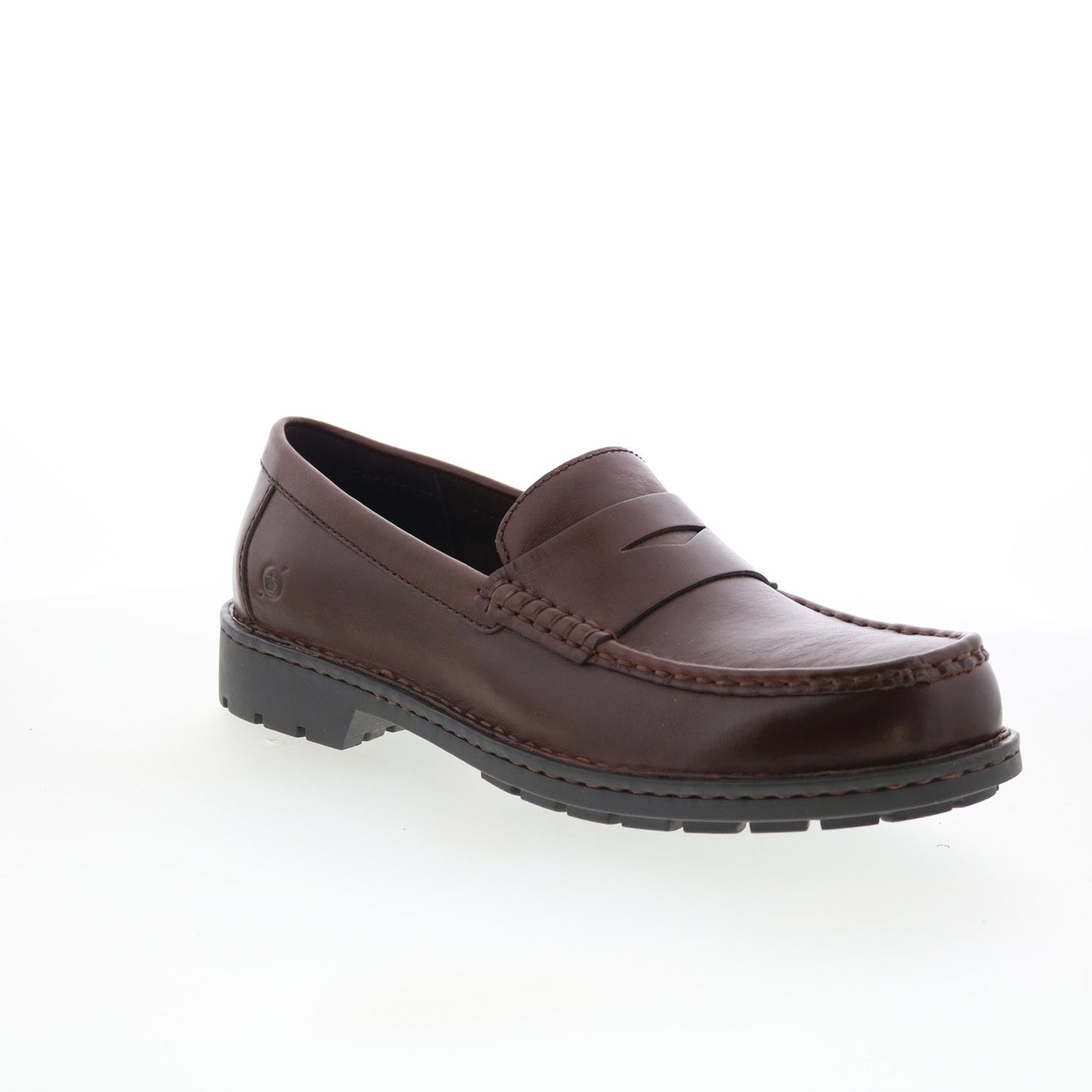 Born Langley BM0018706 Mens Brown Leather Loafers & Slip Ons Penny Shoes