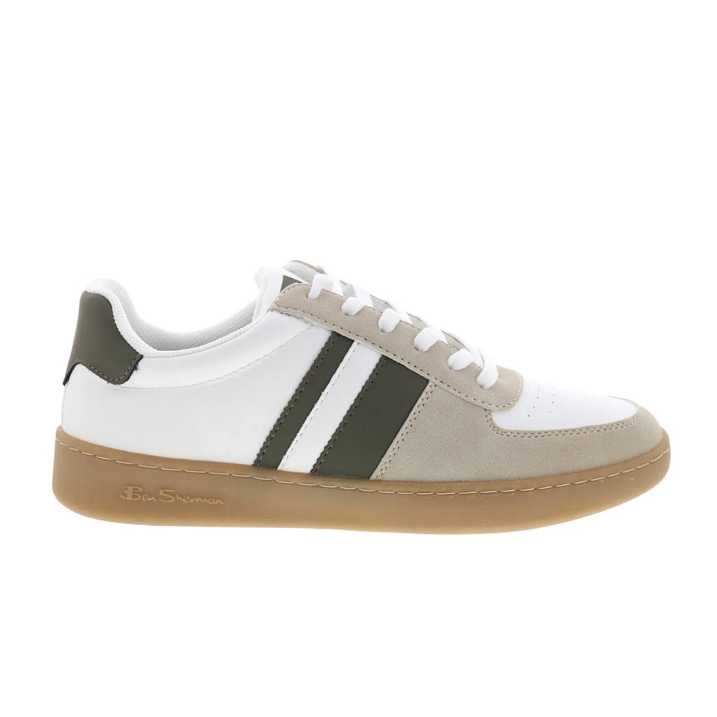 Ben Sherman Hyde BSMHYDV-1624 Mens White Lace Up Lifestyle Sneakers Shoes