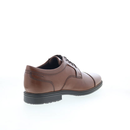 Rockport Taylor Cap Toe Mens Brown Wide Oxfords & Lace Ups Cap Toe Shoes