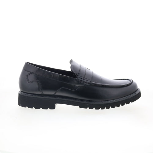 Rockport Maverick Penny CJ3770 Mens Black Wide Loafers Penny Shoes