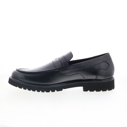 Rockport Maverick Penny CJ3770 Mens Black Wide Loafers Penny Shoes