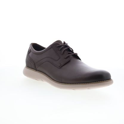 Rockport Garett Plain Toe Mens Brown Wide Oxfords & Lace Ups Plain Toe Shoes