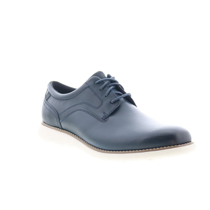 Rockport Garett Plain Toe CJ5650 Mens Blue Leather Oxfords Plain Toe Shoes