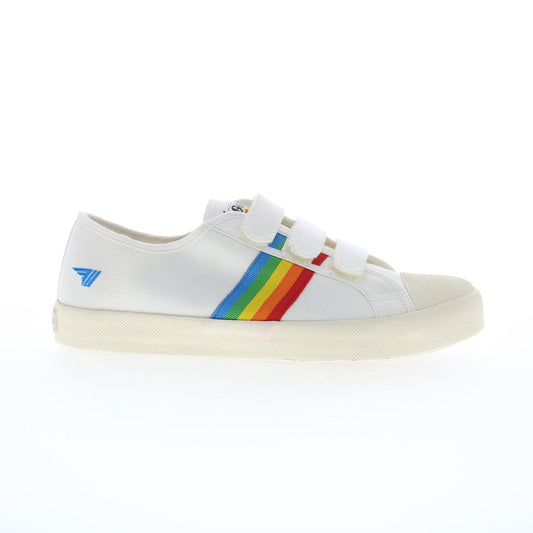 Gola Coaster Rainbow Strap CLA976 Womens White Lifestyle Sneakers Shoes