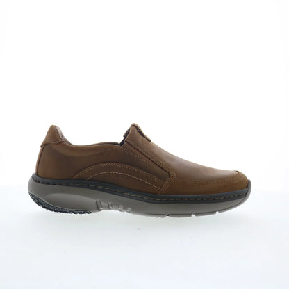 Clarks Pro Lace Mens Brown Wide Loafers & Slip Ons Casual Shoes