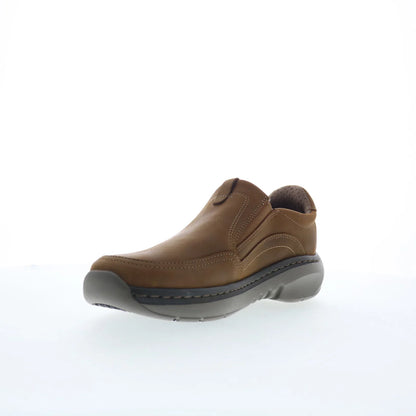 Clarks Pro Lace Mens Brown Wide Loafers & Slip Ons Casual Shoes