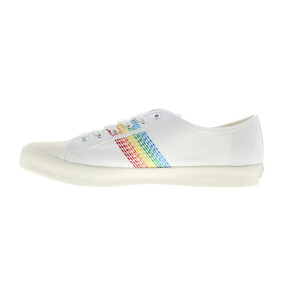 Gola Coaster Rainbow Stitch CLB327 Womens White Lifestyle Sneakers Shoes