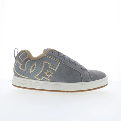 DC Court Graffik SE Mens Gray Suede Skate Inspired Sneakers Shoes