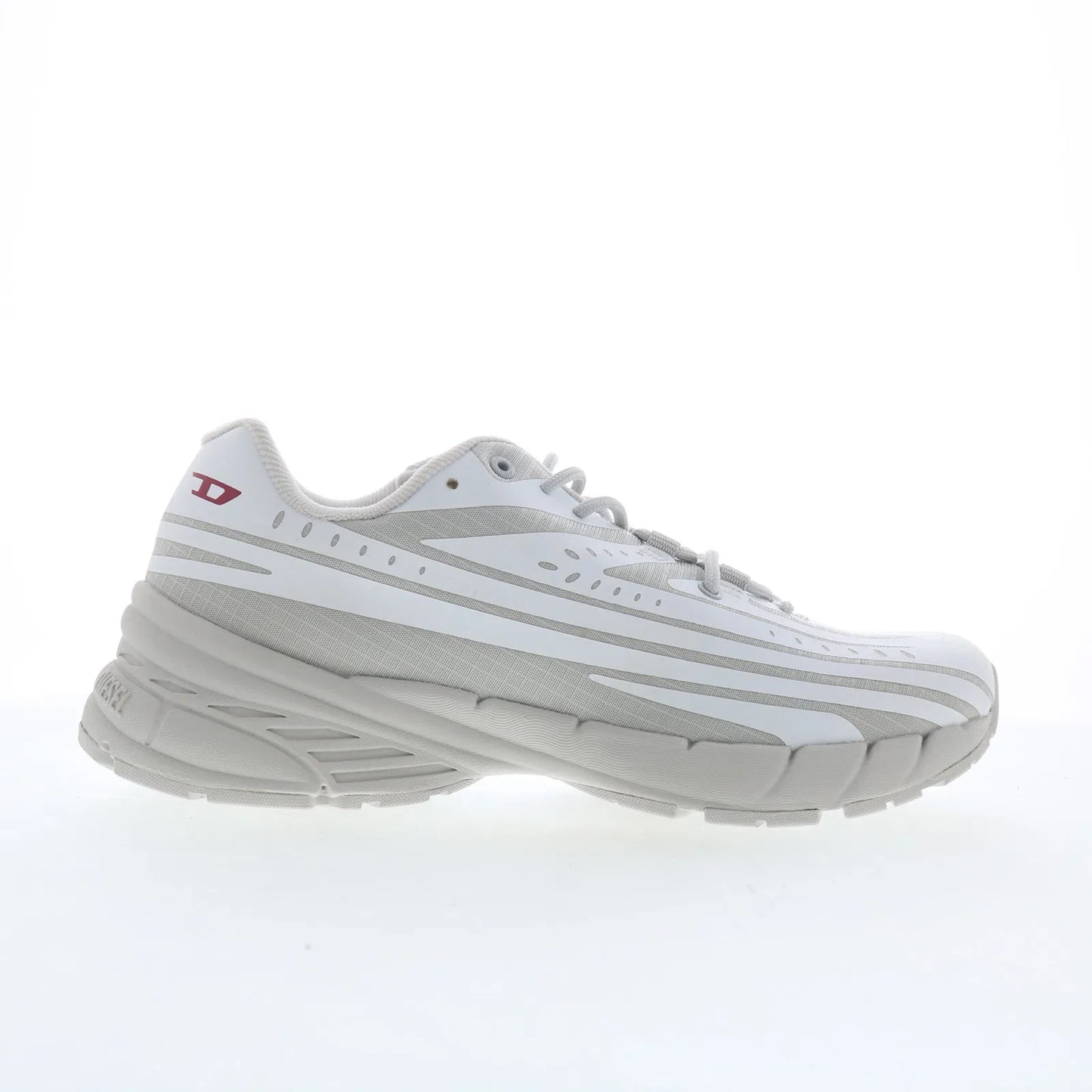 Diesel D-Airspeed Low Mens Silver Synthetic Lace Up Athletic Running Shoes