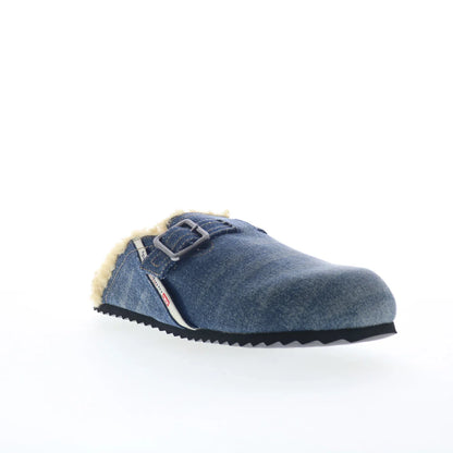 Diesel D-Woodstock X Y03375-PS913-HA378 Mens Blue Mules Slippers Shoes
