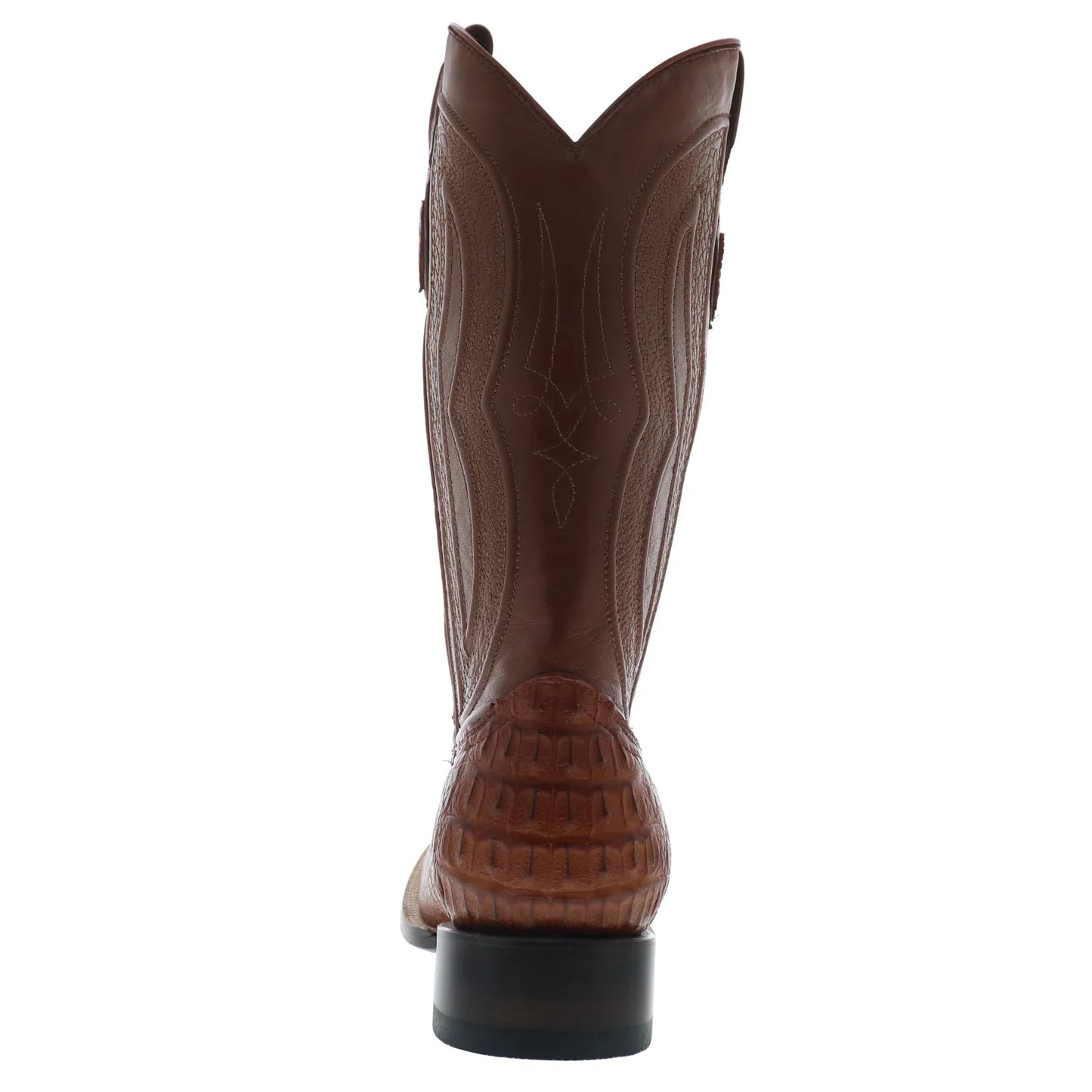Ferrini Caiman Crocodile S-Toe 1049302 Mens Brown Wide Cowboy Western Boots