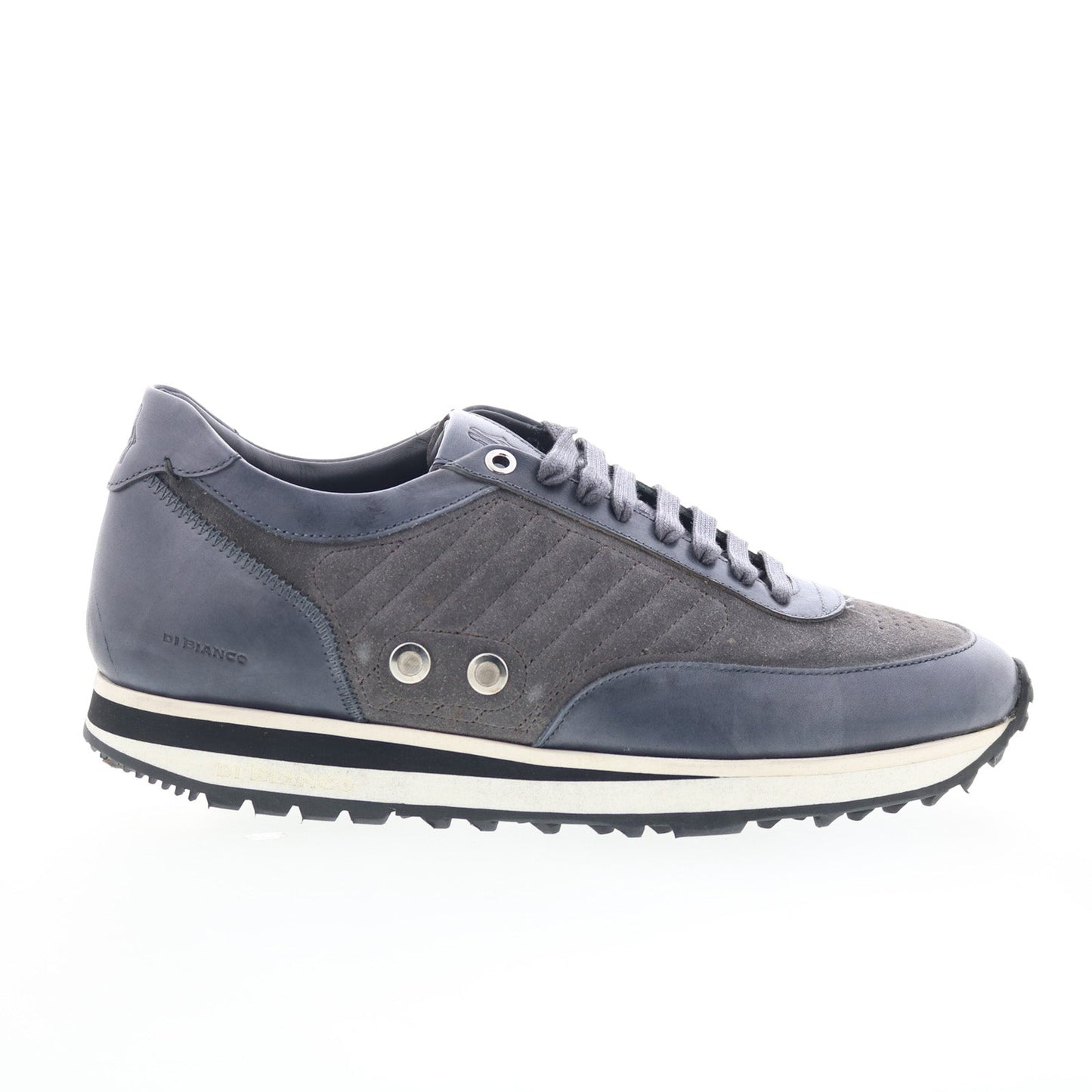 Di Bianco Daytona Mens Gray Suede Lace Up Lifestyle Sneakers Shoes