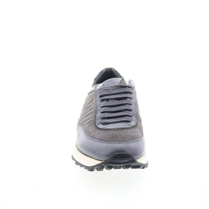 Di Bianco Daytona Mens Gray Suede Lace Up Lifestyle Sneakers Shoes