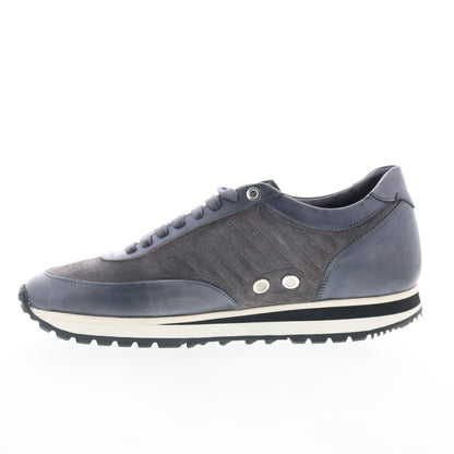 Di Bianco Daytona Mens Gray Suede Lace Up Lifestyle Sneakers Shoes