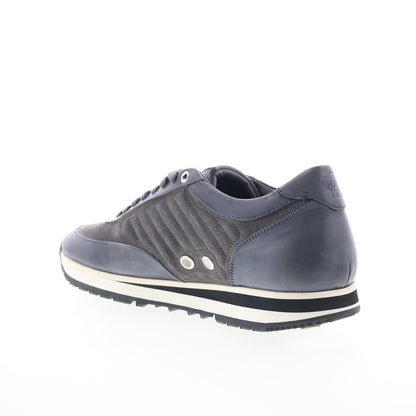 Di Bianco Daytona Mens Gray Suede Lace Up Lifestyle Sneakers Shoes