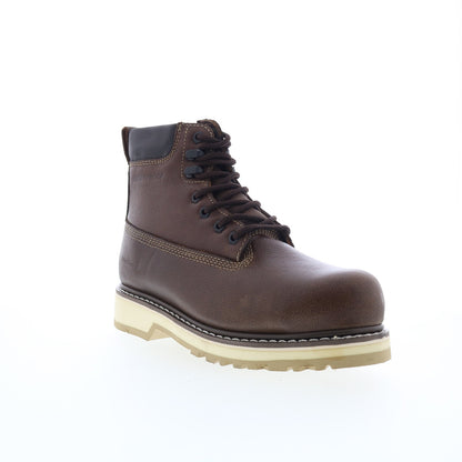 Die Hard Crusader DH60740 Mens Brown Leather Lace Up Work & Safety Boots
