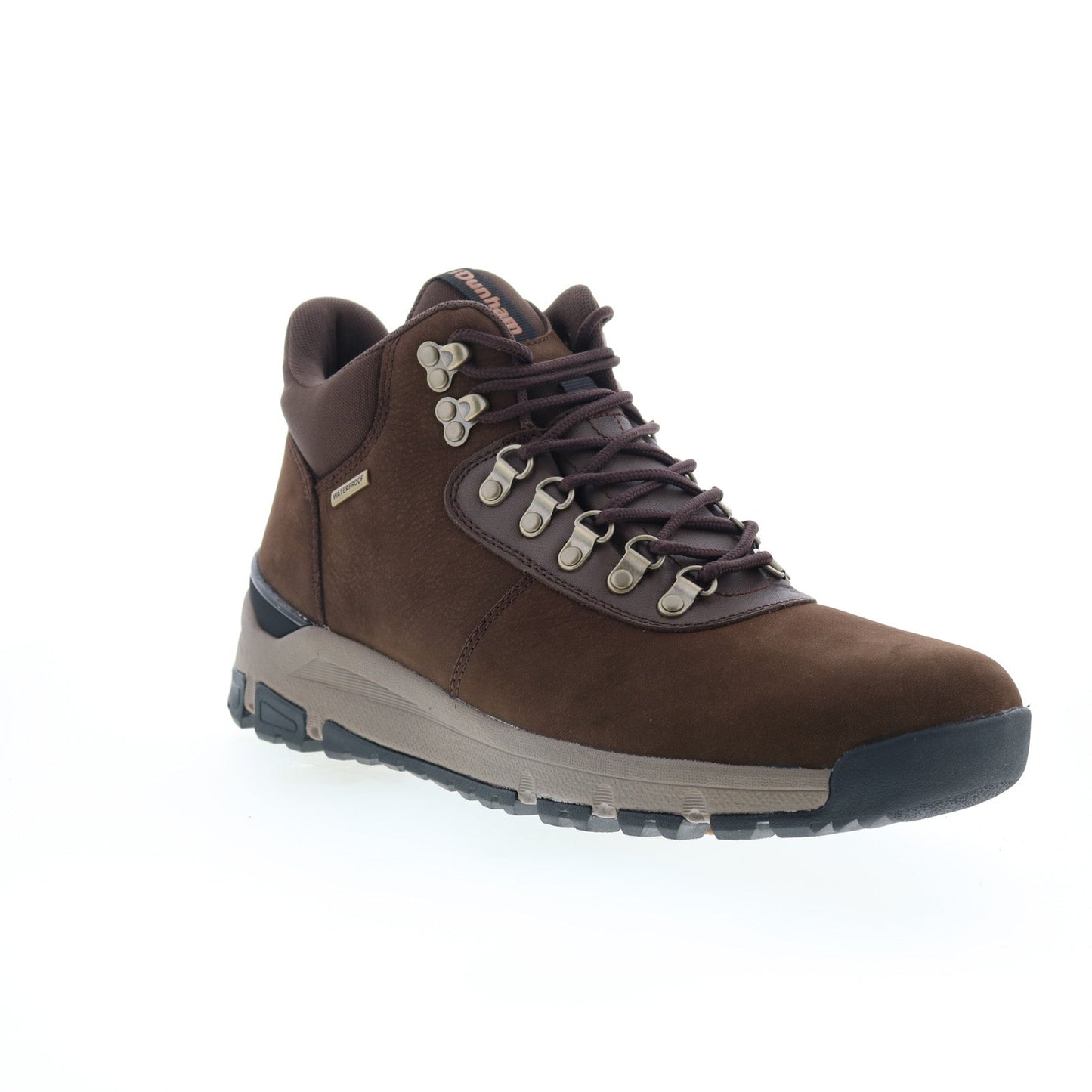 Dunham Alpine WP Lace Up Mid Mens Brown Extra Wide 4E Casual Dress Boots