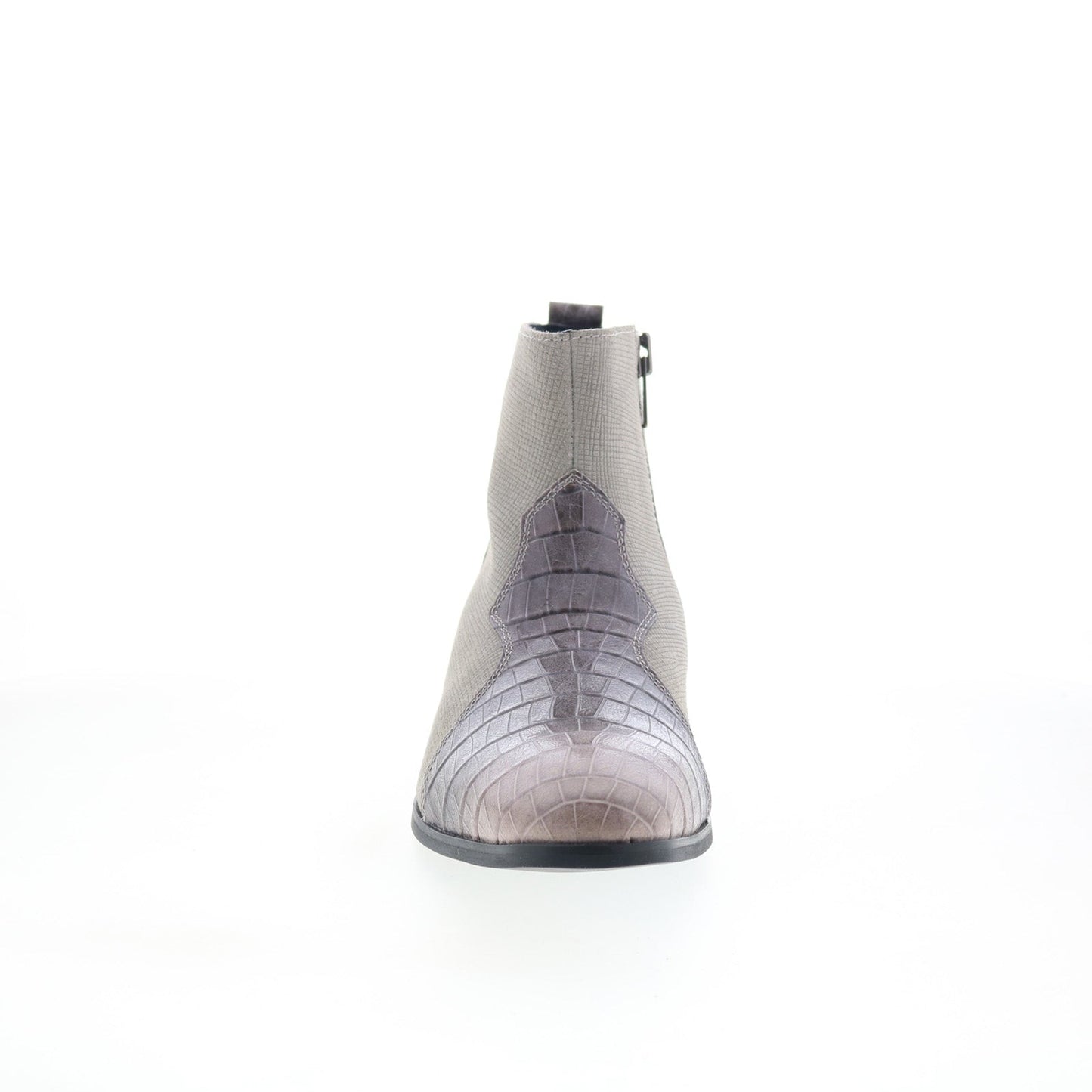 Dingo Dunn Ankle Boot DI-222 Mens Gray Leather Zipper Ankle Boots