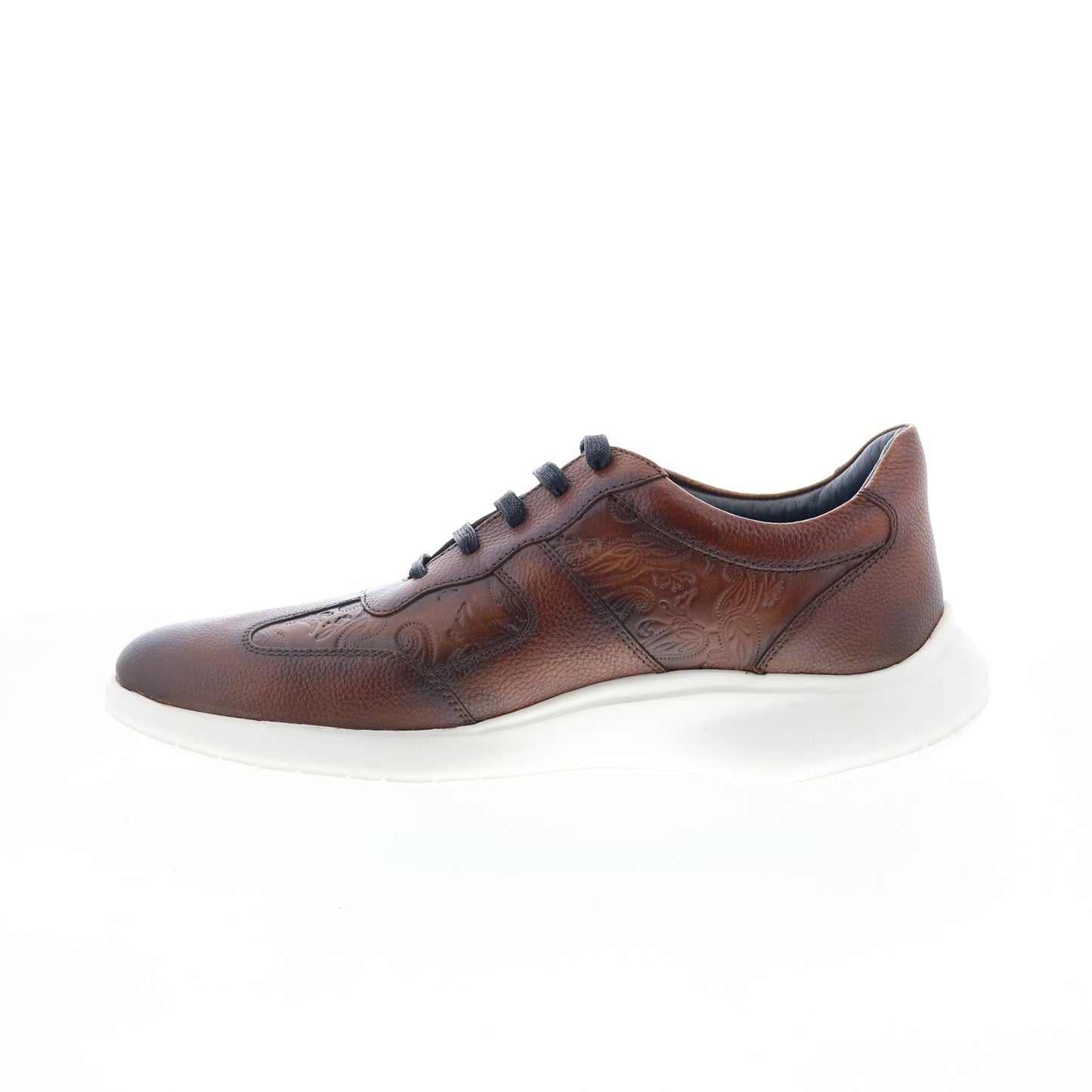 Robert Graham DI13001-1 Mens Brown Leather Lifestyle Sneakers Shoes