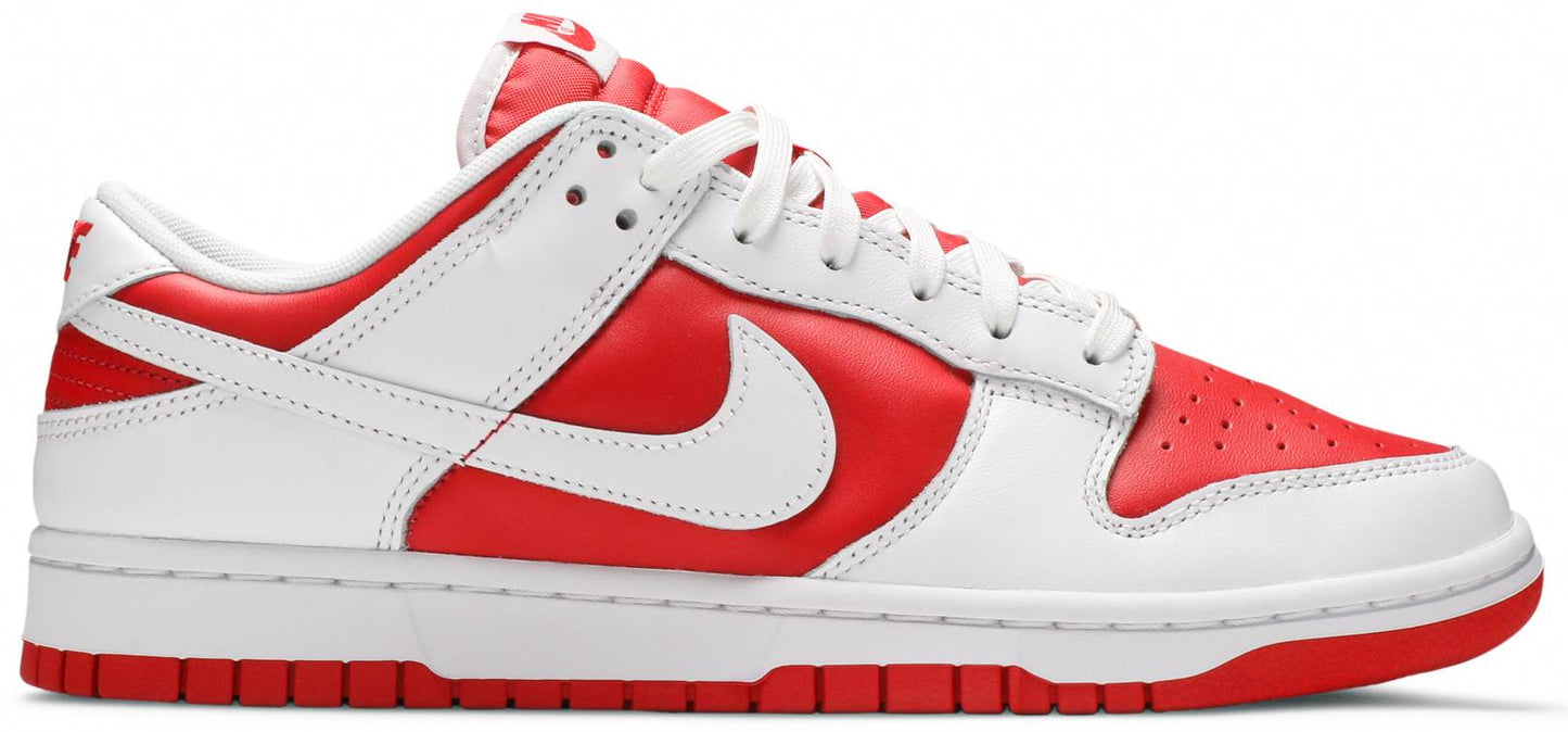 Nike Mens Dunk Low Sneakers - 'White University Red'