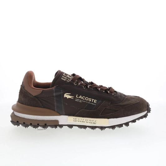 Lacoste Elite Active 1263 SMA Mens Brown Suede Lifestyle Sneakers Shoes