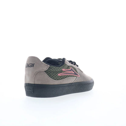 Lakai Essex Mens Gray Suede Lace Up Skate Inspired Sneakers Shoes