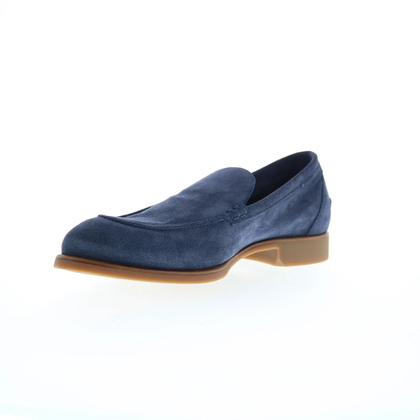 Di Bianco Etna Mens Blue Suede Slip On Loafers & Slip Ons Casual Shoes