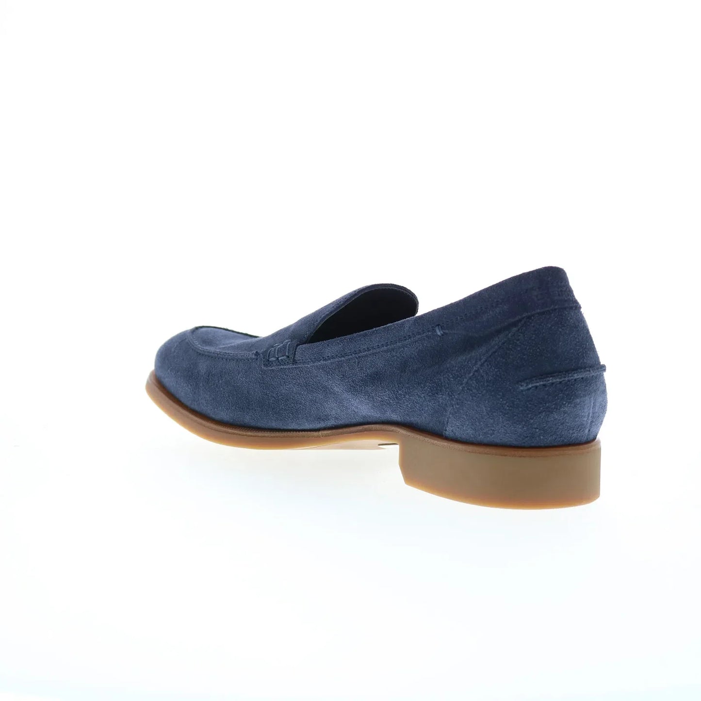 Di Bianco Etna Mens Blue Suede Slip On Loafers & Slip Ons Casual Shoes