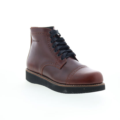 Broken Homme Aaron FB14021 Mens Brown Leather Lace Up Casual Dress Boots