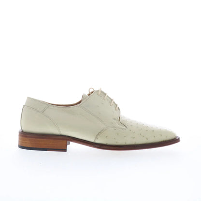 Ferrini FQ Ostrich 2353 121 Mens White Oxfords & Lace Ups Casual Shoes