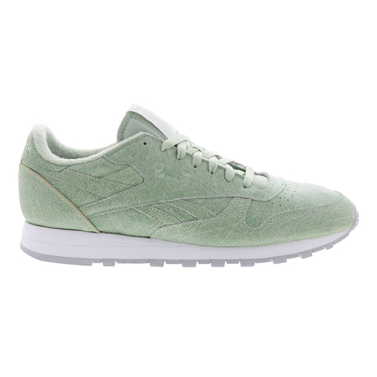 Reebok Eames Classic Leather Mens Green Leather Lifestyle Sneakers Shoes