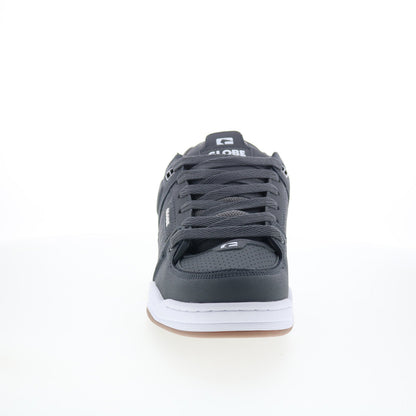 Globe Fusion GBFUS Mens Black Leather Lace Up Skate Inspired Sneakers Shoes