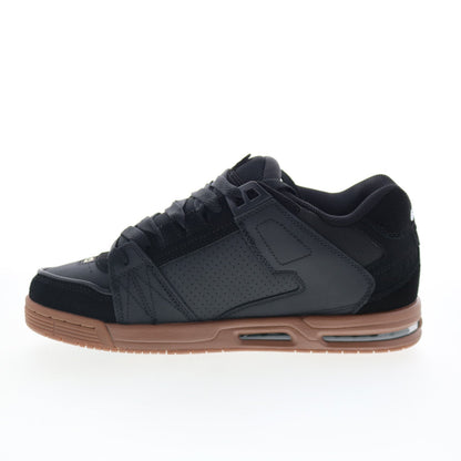 Globe Sabre GBSABR Mens Black Leather Lace Up Skate Inspired Sneakers Shoes